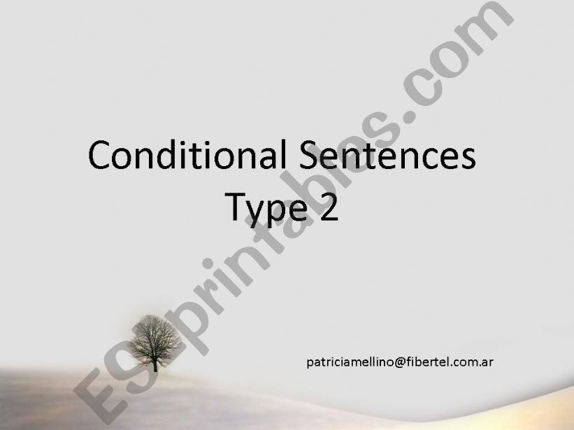 Conditional Sentences type 2 powerpoint