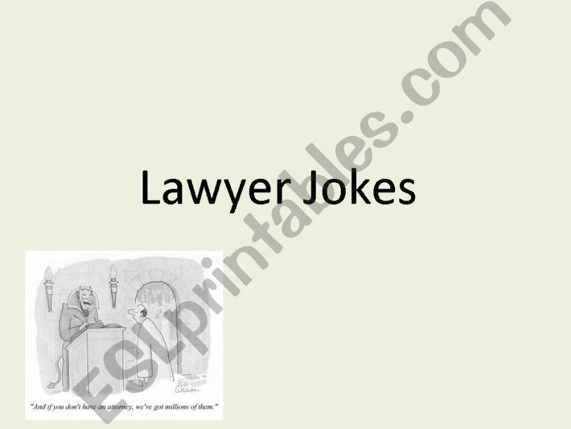 Lawyer Jokes powerpoint