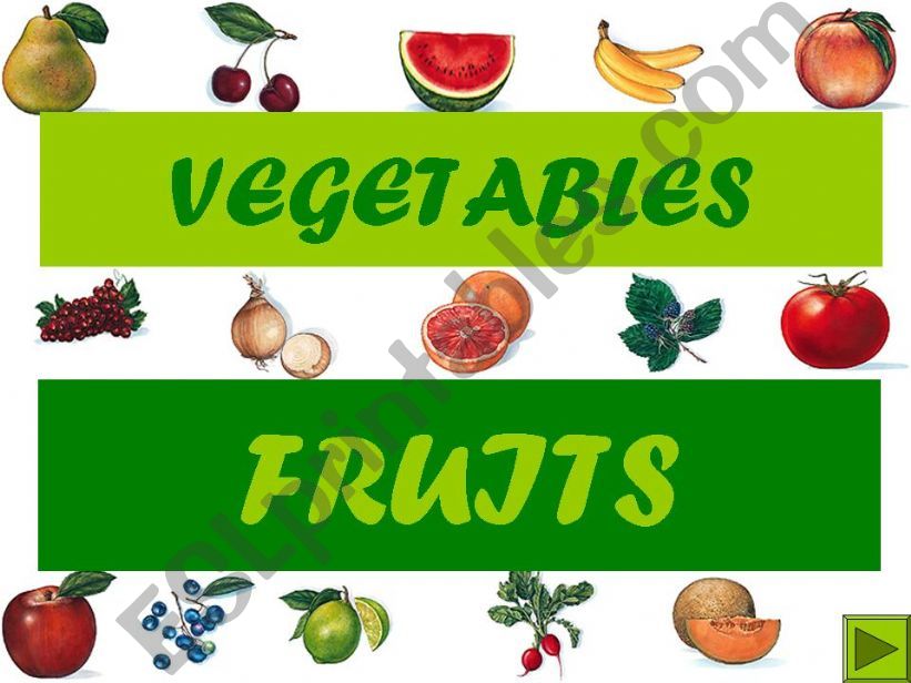 Vegetables and fruits powerpoint