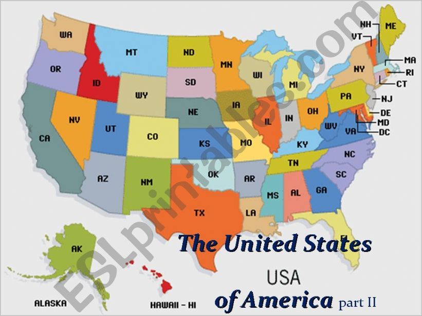 The USA in details part II powerpoint
