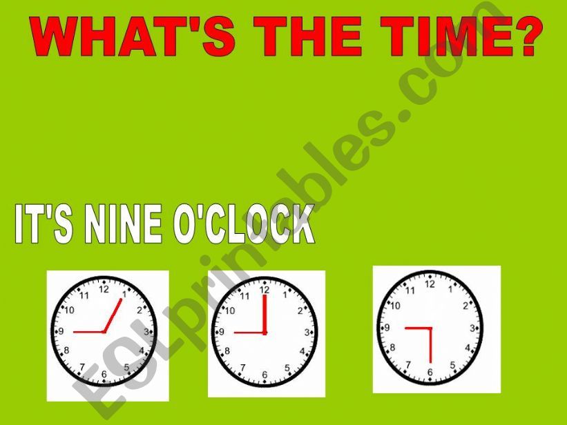 Whats the time? powerpoint