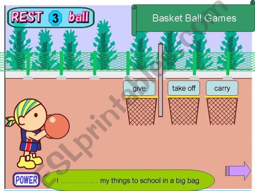 Throw ball in correct basket - part 2