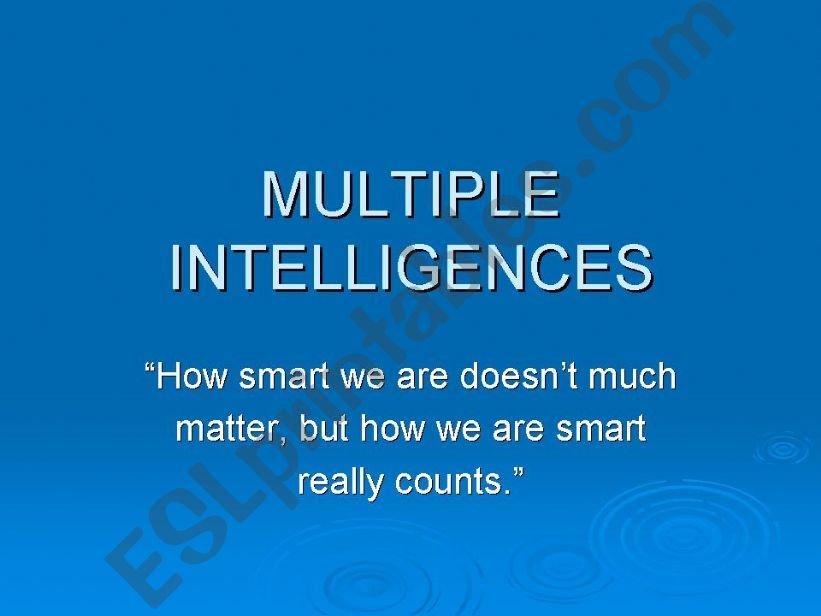 multiple intelligence powerpoint
