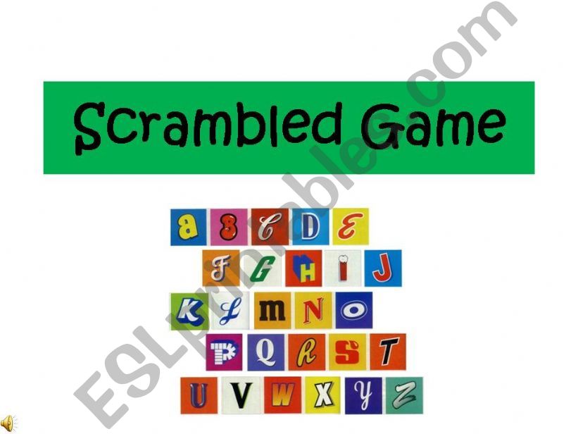 Scrambled Game powerpoint