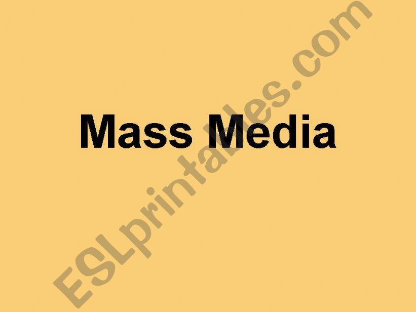 Mass Media powerpoint