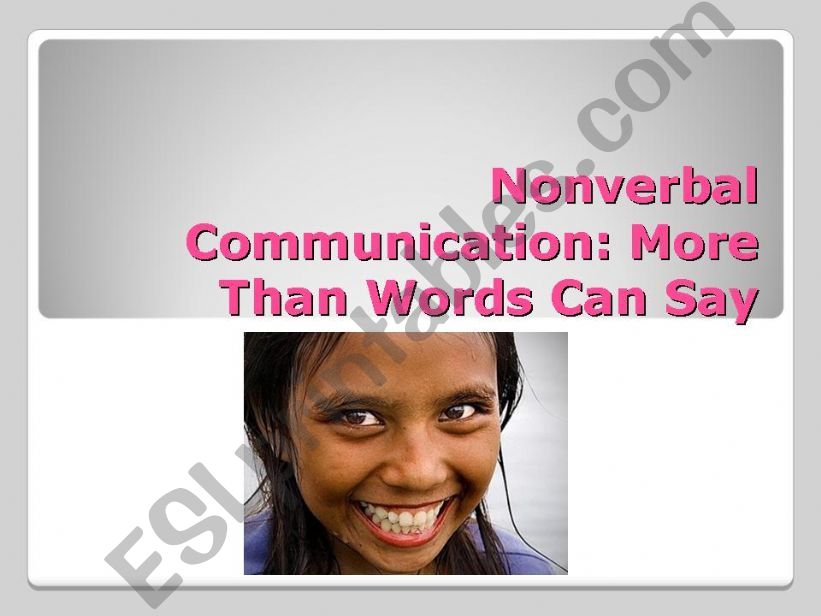 Nonverbal Communication powerpoint