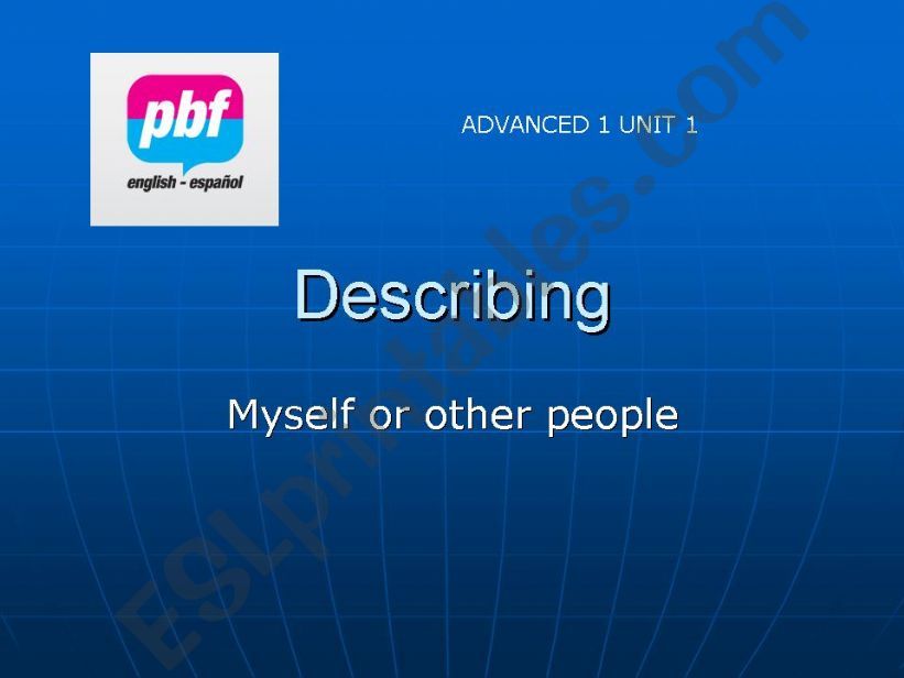 describing myself or other people