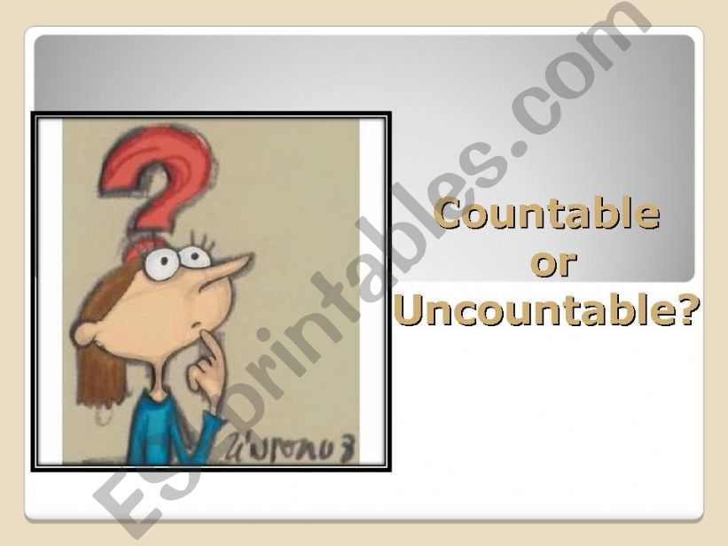 countable or uncountable part 1