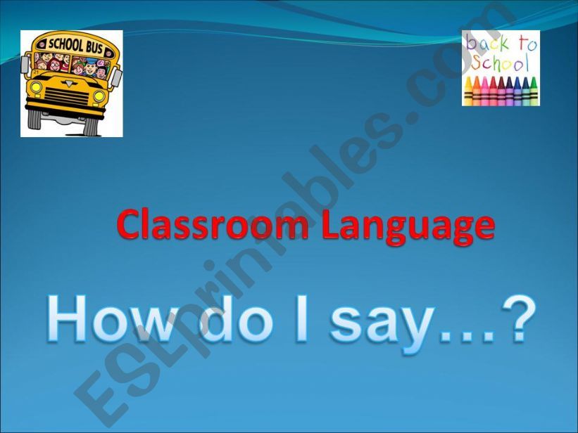 Classroom language powerpoint