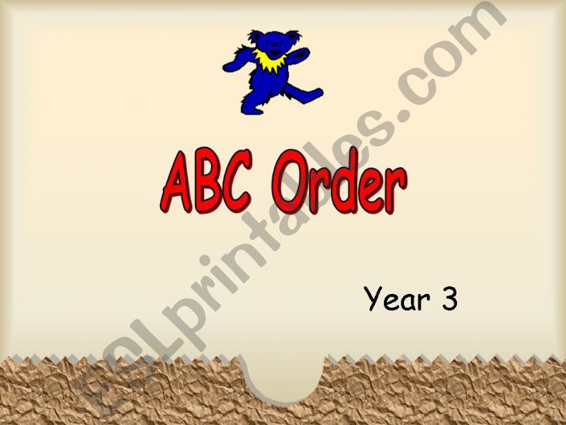 ABC ORDER powerpoint