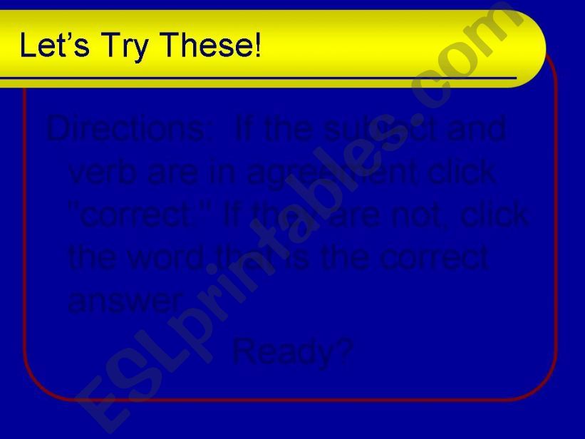 Subject Verb Agreement 2 powerpoint