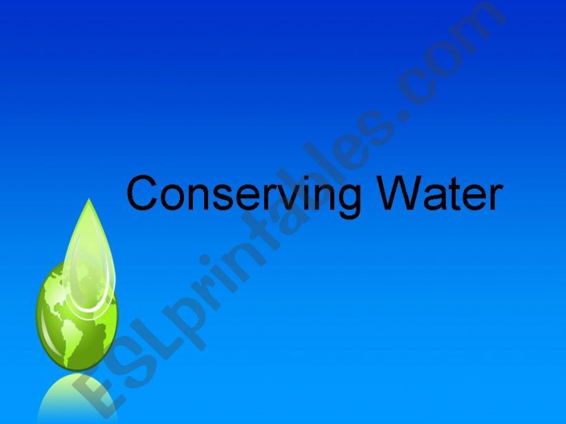 conserving water powerpoint