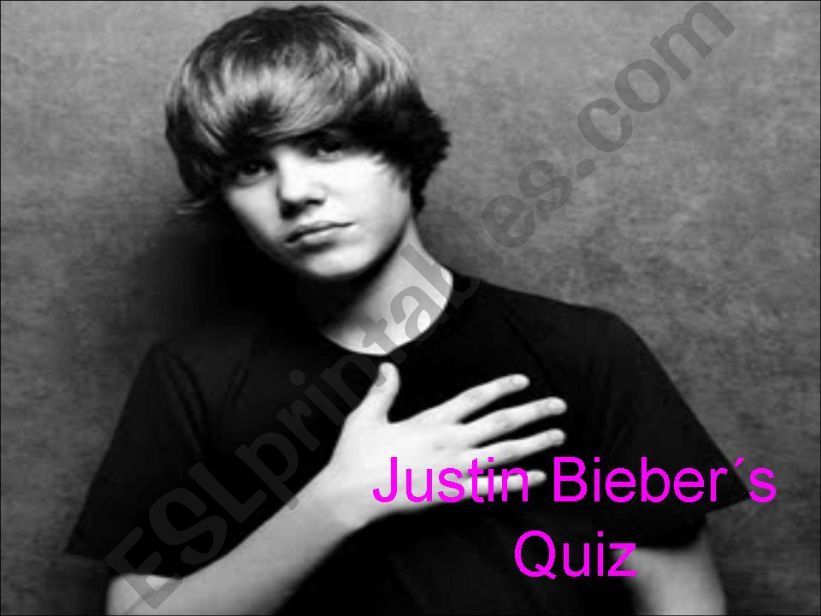 Justin Biebers Quiz powerpoint