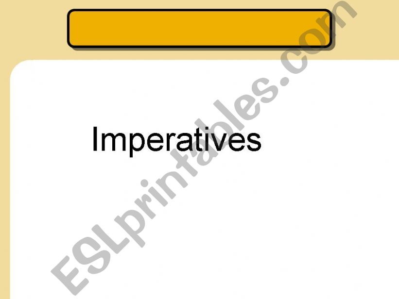 Imperatives powerpoint