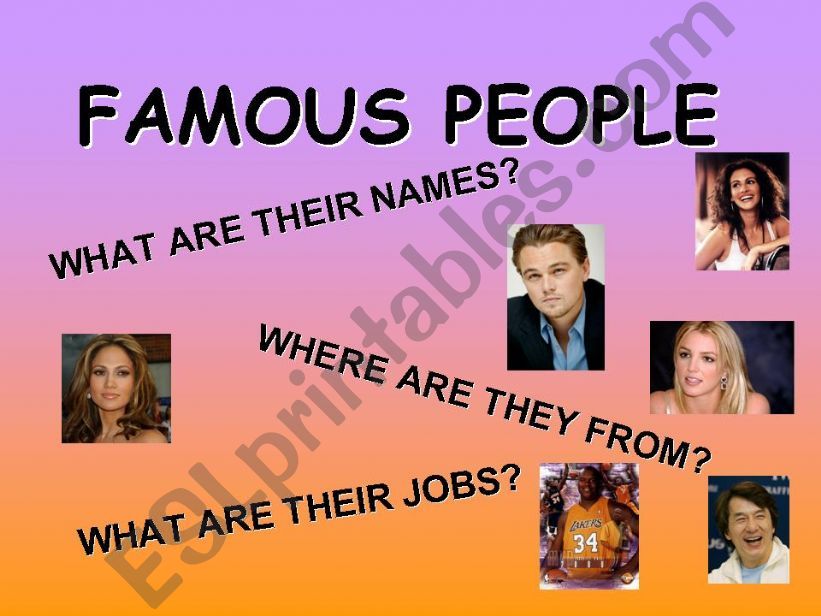 Famous people powerpoint