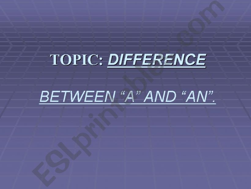 DIFFERENCE BETWEEN 