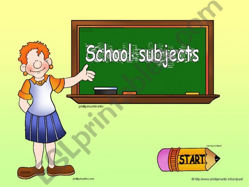 School subjects (1/6) powerpoint