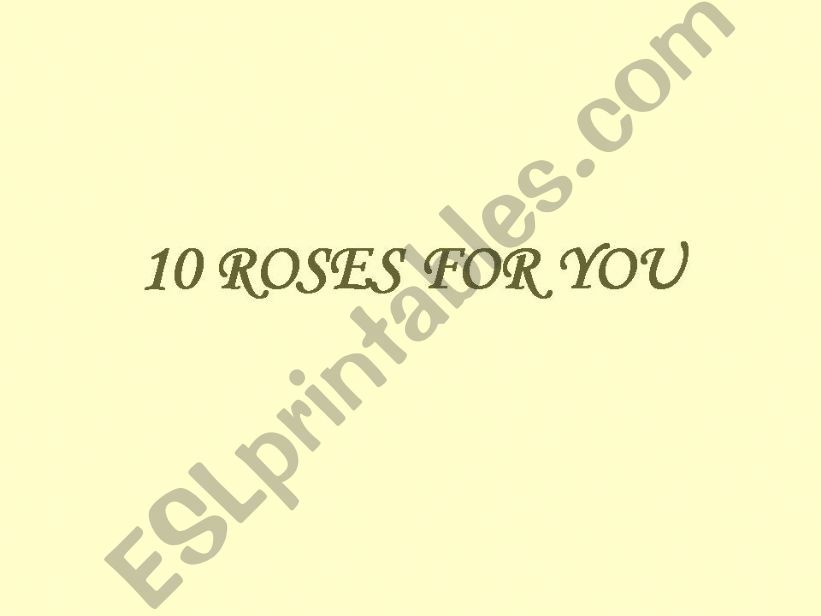 10 rose for you powerpoint