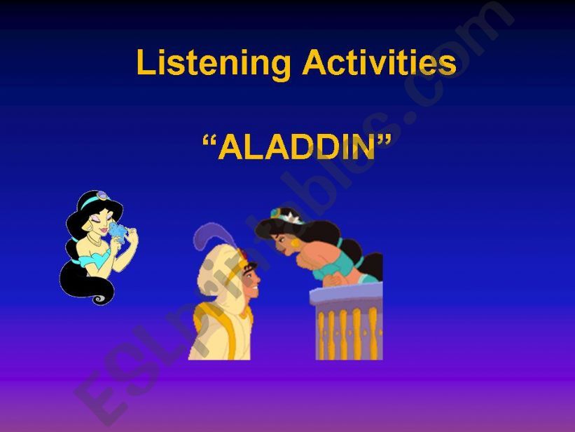 Activities related aladdins video