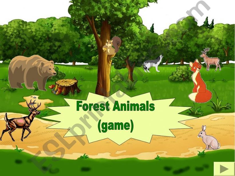 Forest animals - game powerpoint