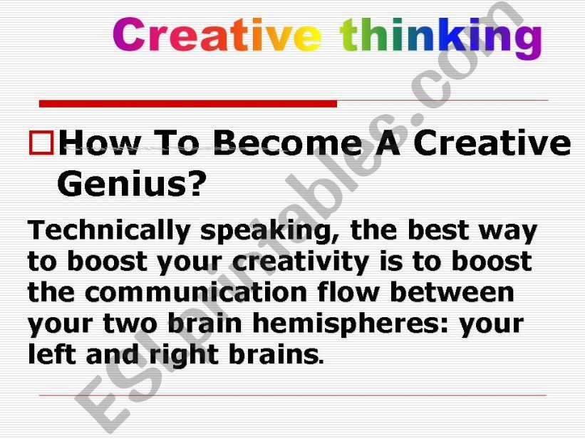 Creative Thinking powerpoint