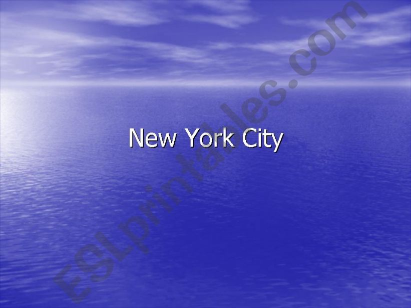 Sights of New York powerpoint