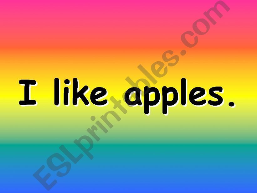 I like apples introduction and game