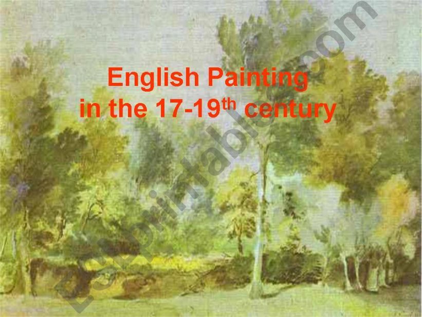 English Painting in the 17-19th century