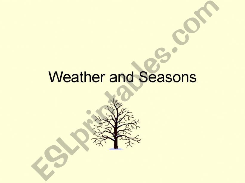 Weather and Seasons powerpoint