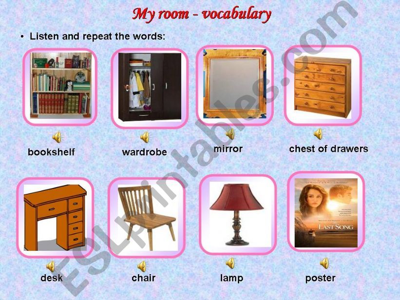 My room - vocabulary powerpoint