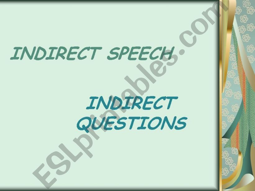 Indirect Questions powerpoint