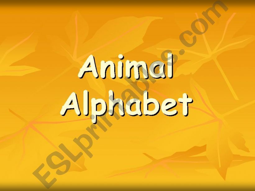 Animal Alphabet powerpoint