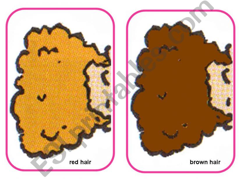 Hairstyles and Colours Flashcards (16 Flashcards)