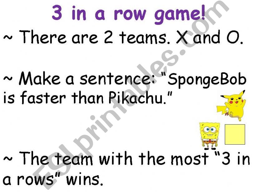 3 in a row game Im stronger than you