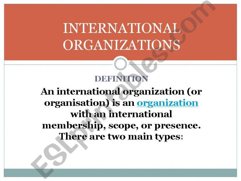 International Organizations powerpoint
