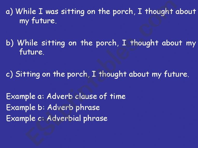 Upper Advanced Class about Adverb and Adverbial Phrases