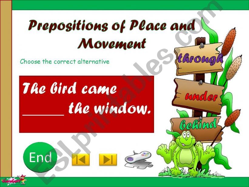 Prepositions of place and movement