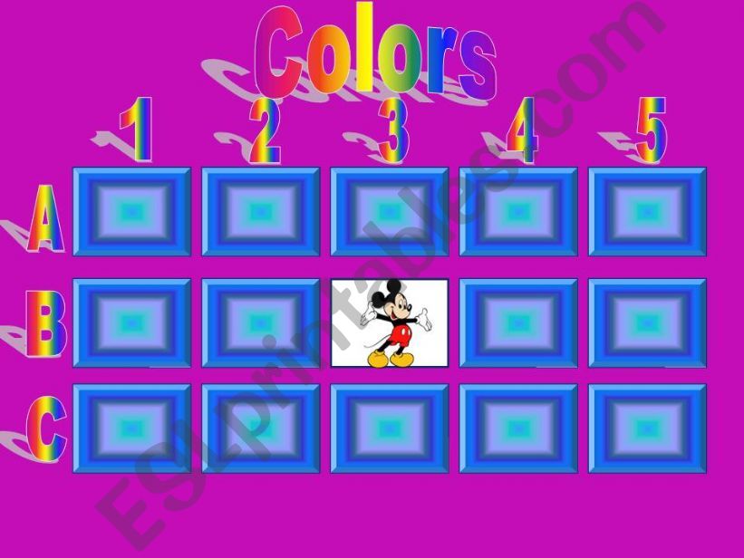 Colors- memory game powerpoint