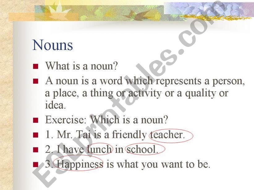 Countable and uncountable nouns