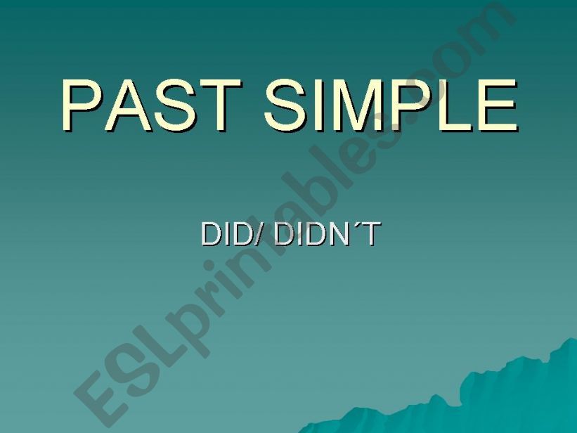 simple past tense powerpoint