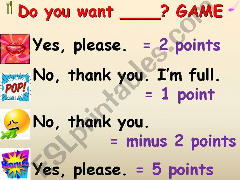 Do you want ____? game powerpoint