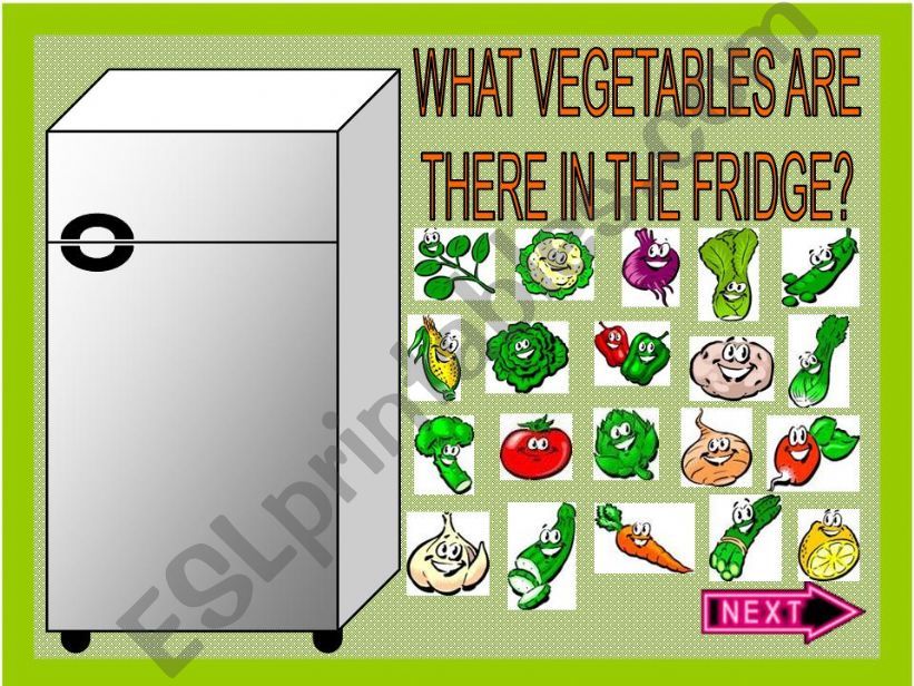 WHAT VEGETABLES ARE THERE IN THE FRIDGE? (PART 1)