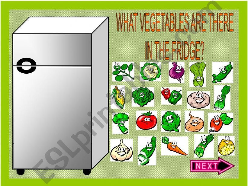 WHAT VEGETABLES ARE THERE IN THE FRIDGE? (PART 2)