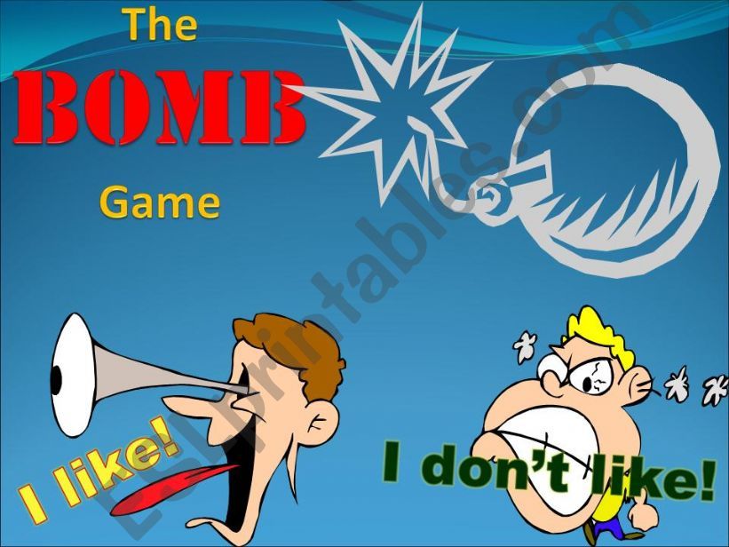 BOMB game - Food - I like_I dont like