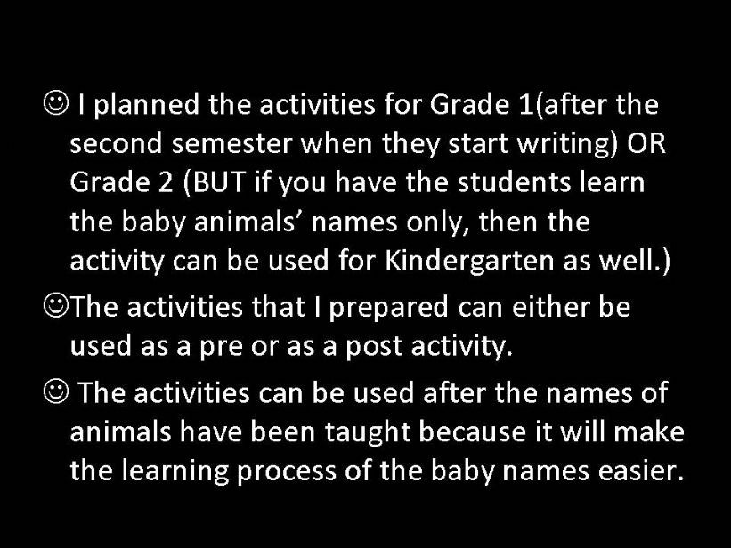 Animals and theri babies powerpoint