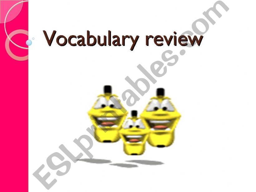 Vocabulary review powerpoint