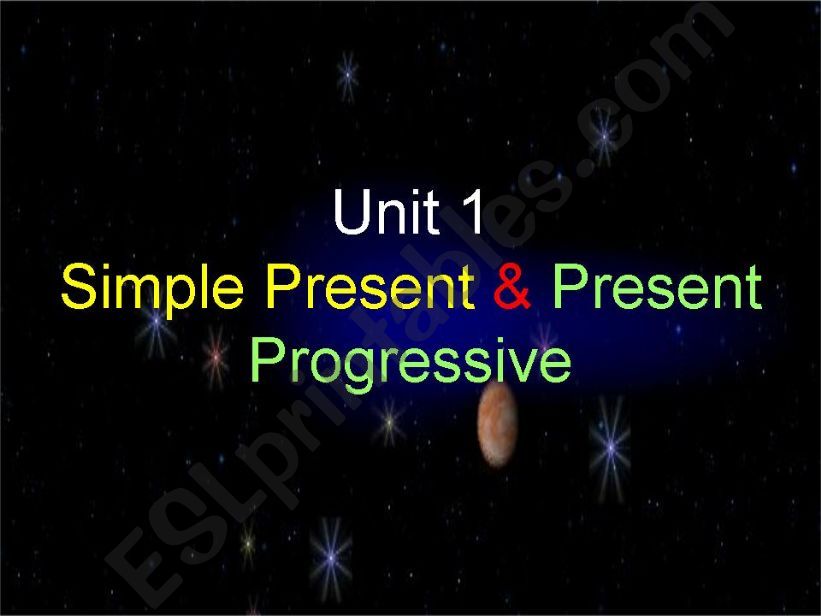 Simple Present VS Present Progressive