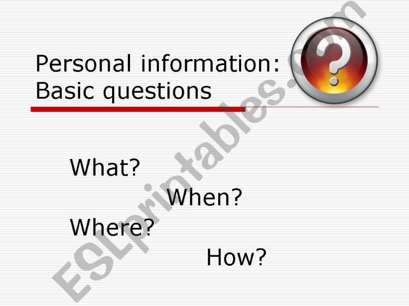 personal informatio  powerpoint