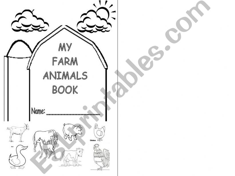 Farm animals minibook powerpoint