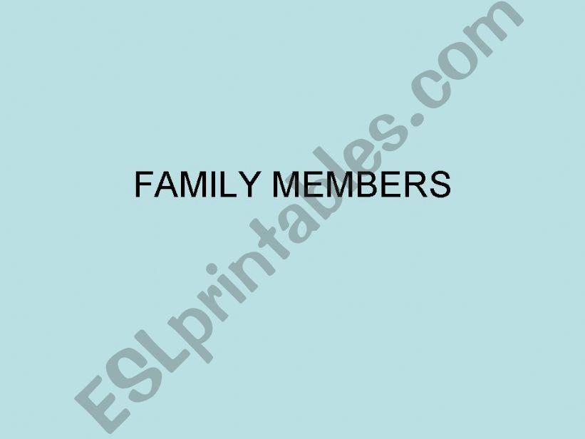 family members powerpoint